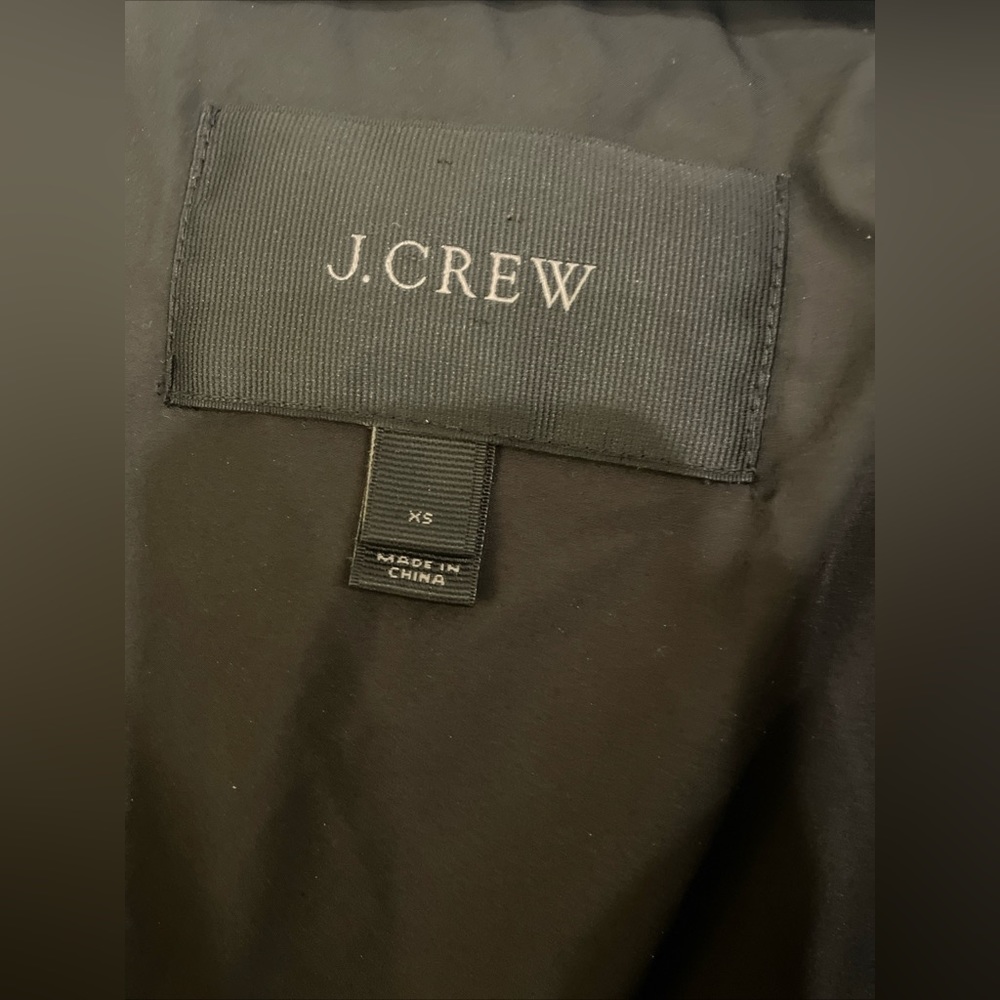 Jcrew long down puffer jacket black hooded - Picture 5 of 8